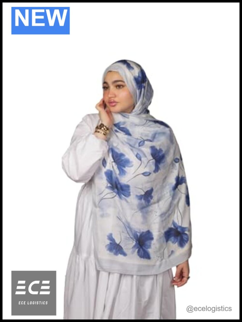 Patterned Cotton Modal Hijab Scarf Islamic Headscarf Modest Wrap